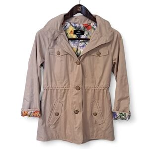 Dennis by Dennis Basso Floral Lined Utility Jacket Coat XXS
